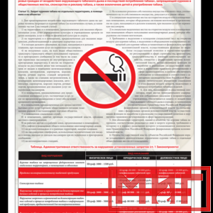 Фото 46 - Курение запрещено, плакат.